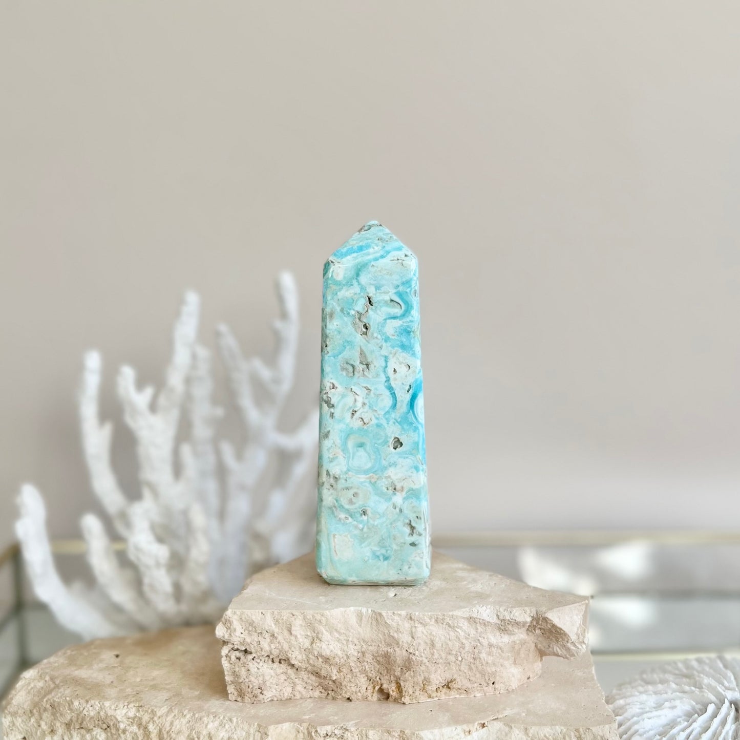 Blue Aragonite Tower #3