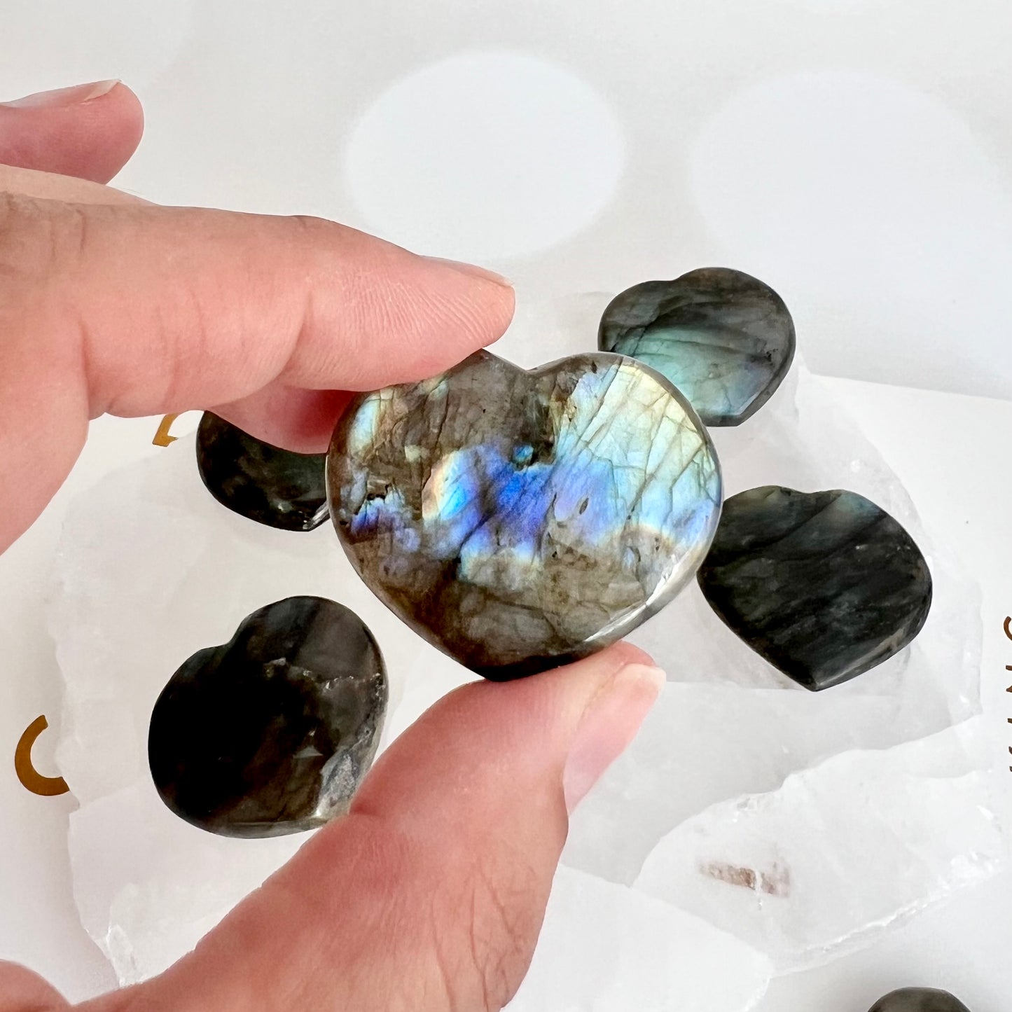 Labradorite Hearts