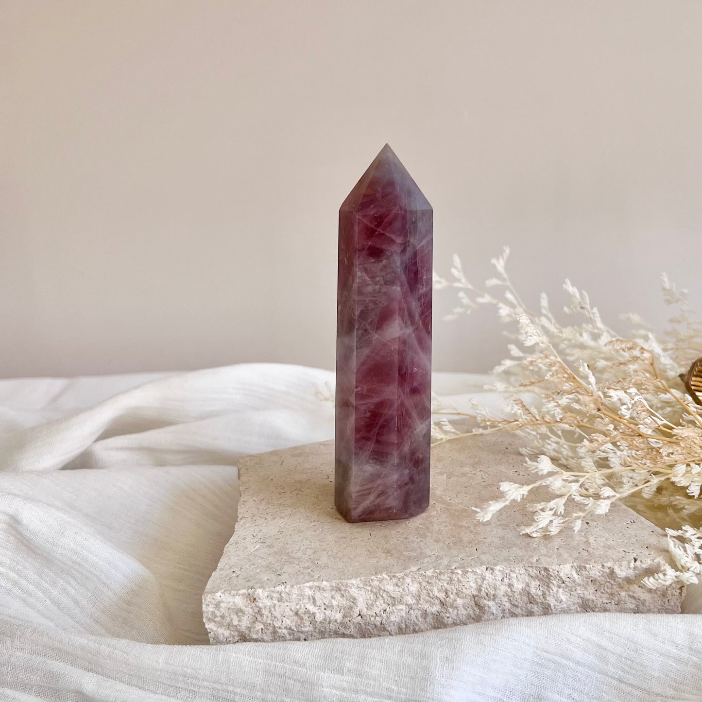 Lavender Rose Quartz Tower #3