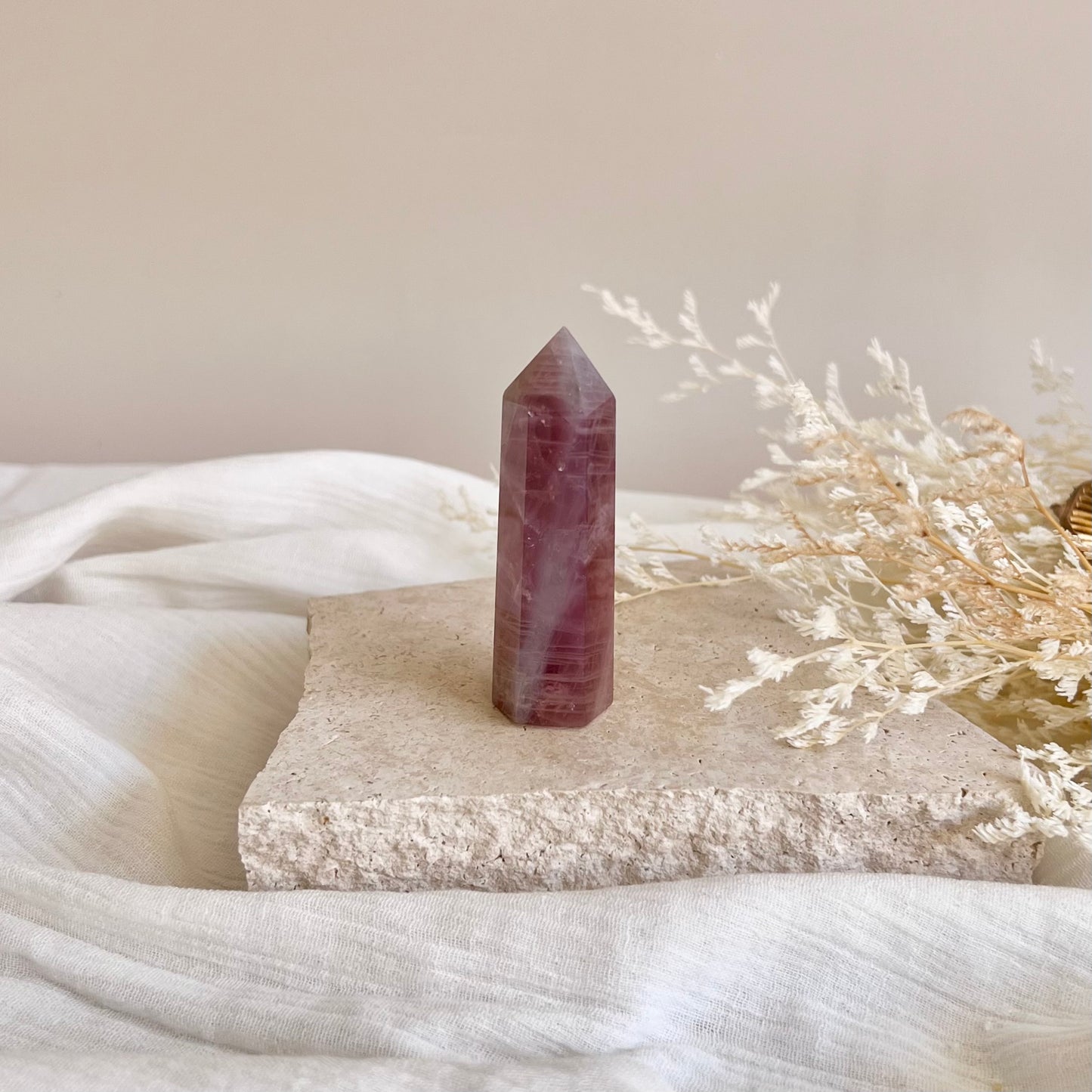 Lavender Rose Quartz Tower #2