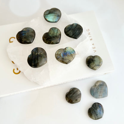 Labradorite Hearts