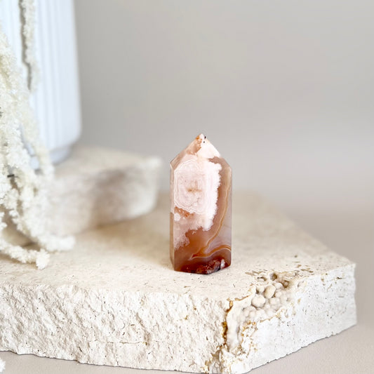 Carnelian and Flower Agate Tower #2