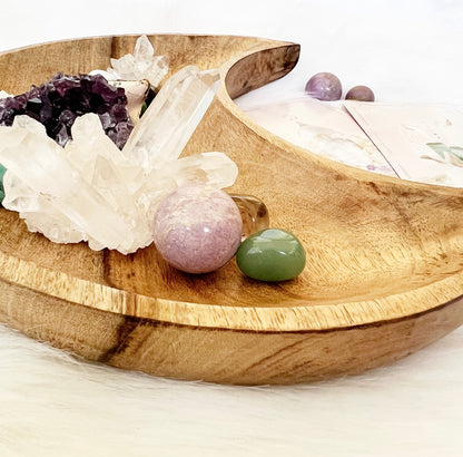 Wooden Crescent Moon Bowl 30cm