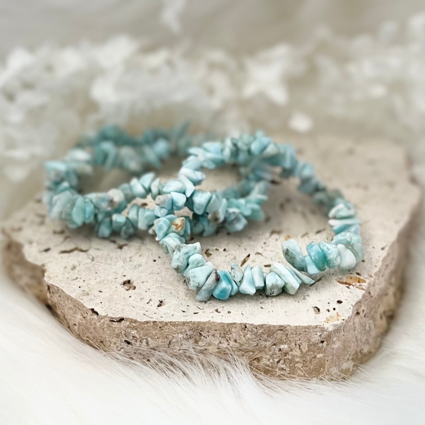 Larimar Chip Bracelet