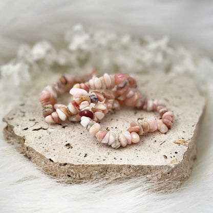 Pink Opal Chip Bracelet