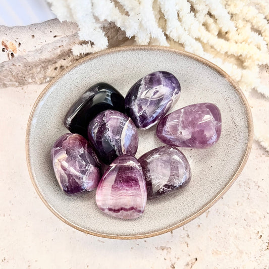 Purple Fluorite Tumbles