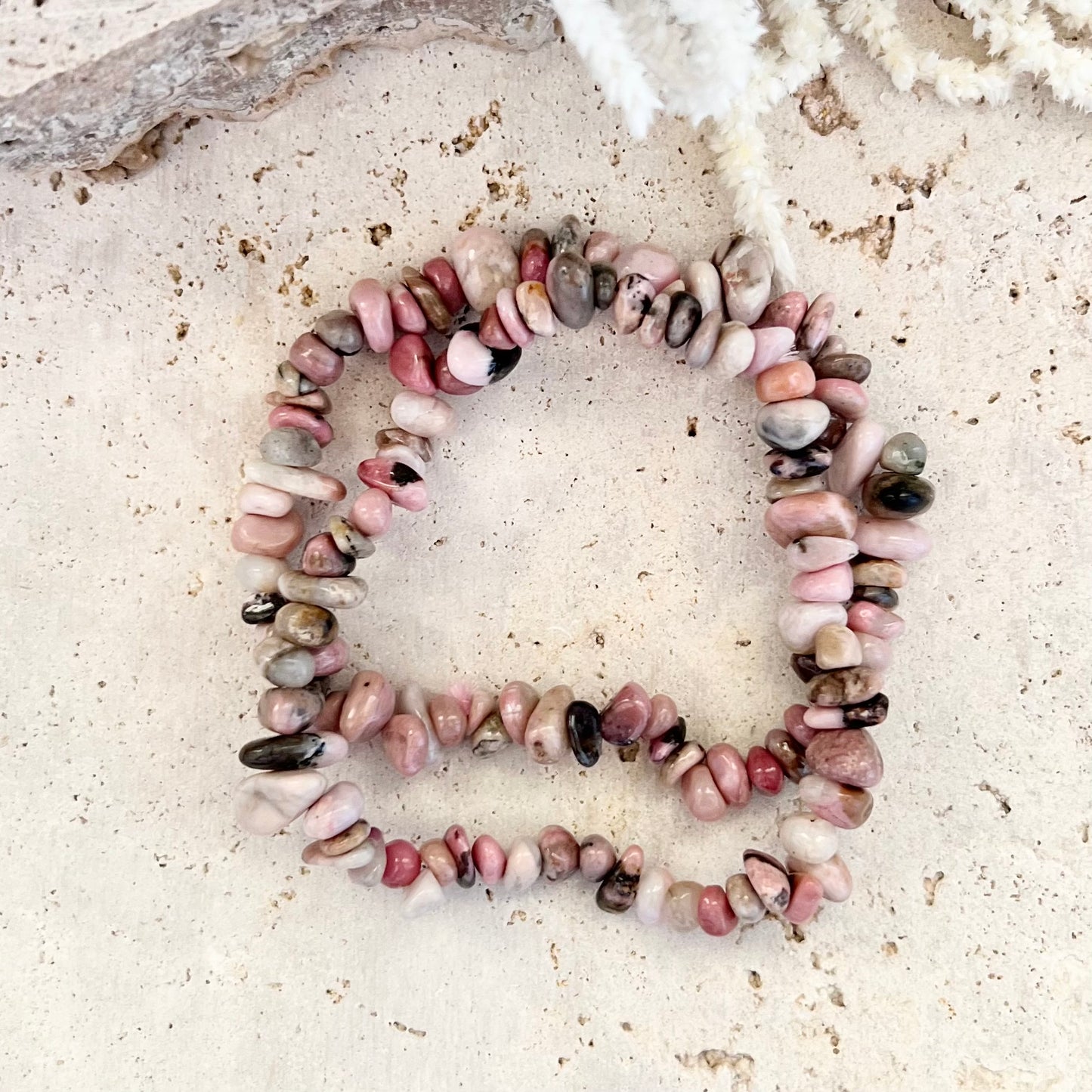 Rhodonite Chip Bracelet