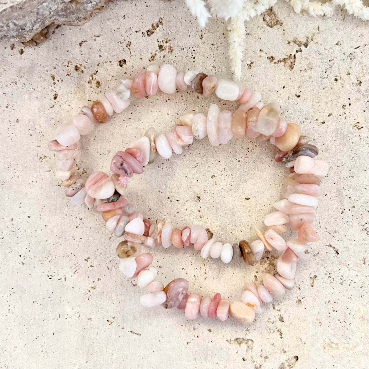 Pink Opal Chip Bracelet