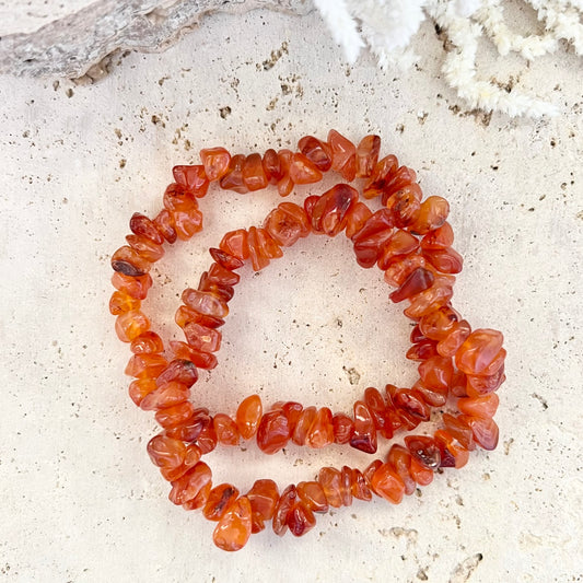 Carnelian Chip Bracelet