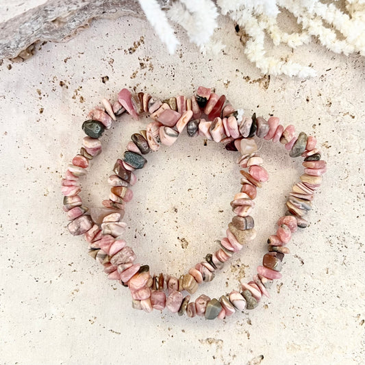 Rhodochrosite Chip Bracelet