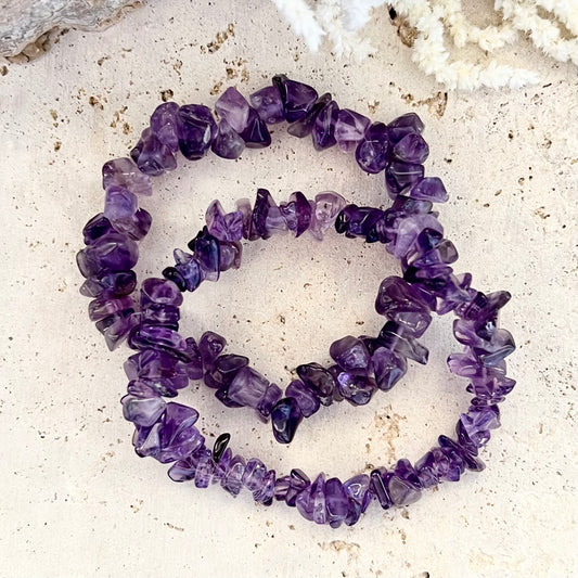 Amethyst Chip Bracelet