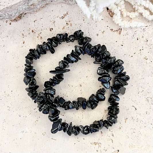 Black Tourmaline Chip Bracelet