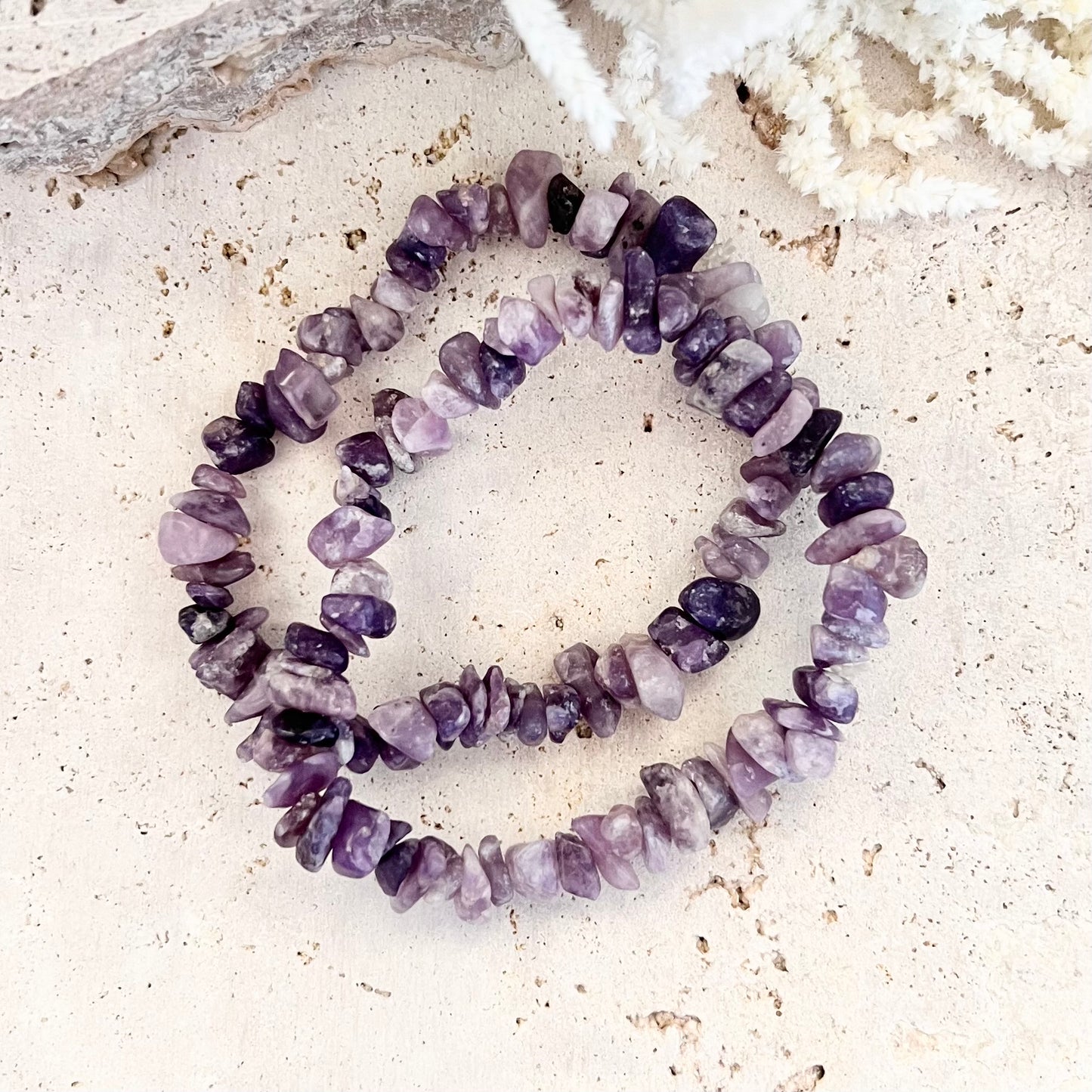 Lepidolite Chip Bracelet